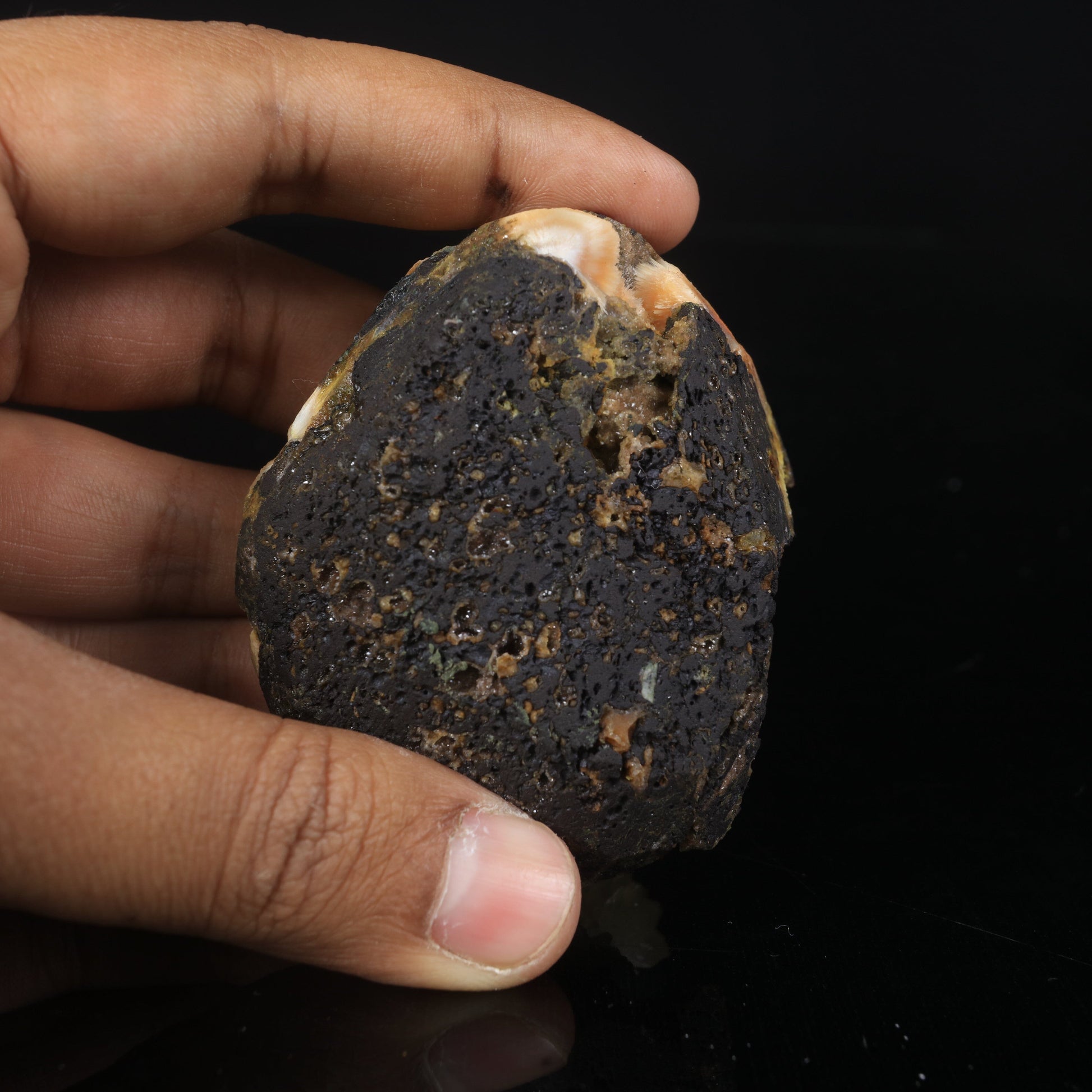 Thomsonite Orange Rare Find with Calcite