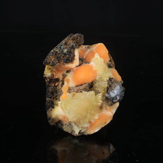 Thomsonite Orange Rare Find with Calcite