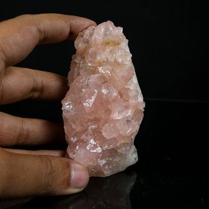 Ultra-Rare Pink Apophyllite Cluster with Sharp Terminations – First Find Lustrous Indian Mineral Specimen from Madhya Pradesh # B 7229 Apophyllite Superb Minerals 
