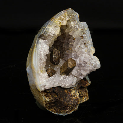 Unique Formation of Calcite inside Amethyst geode Natural Mineral specimen # B 6767 Calcite Superb Minerals 