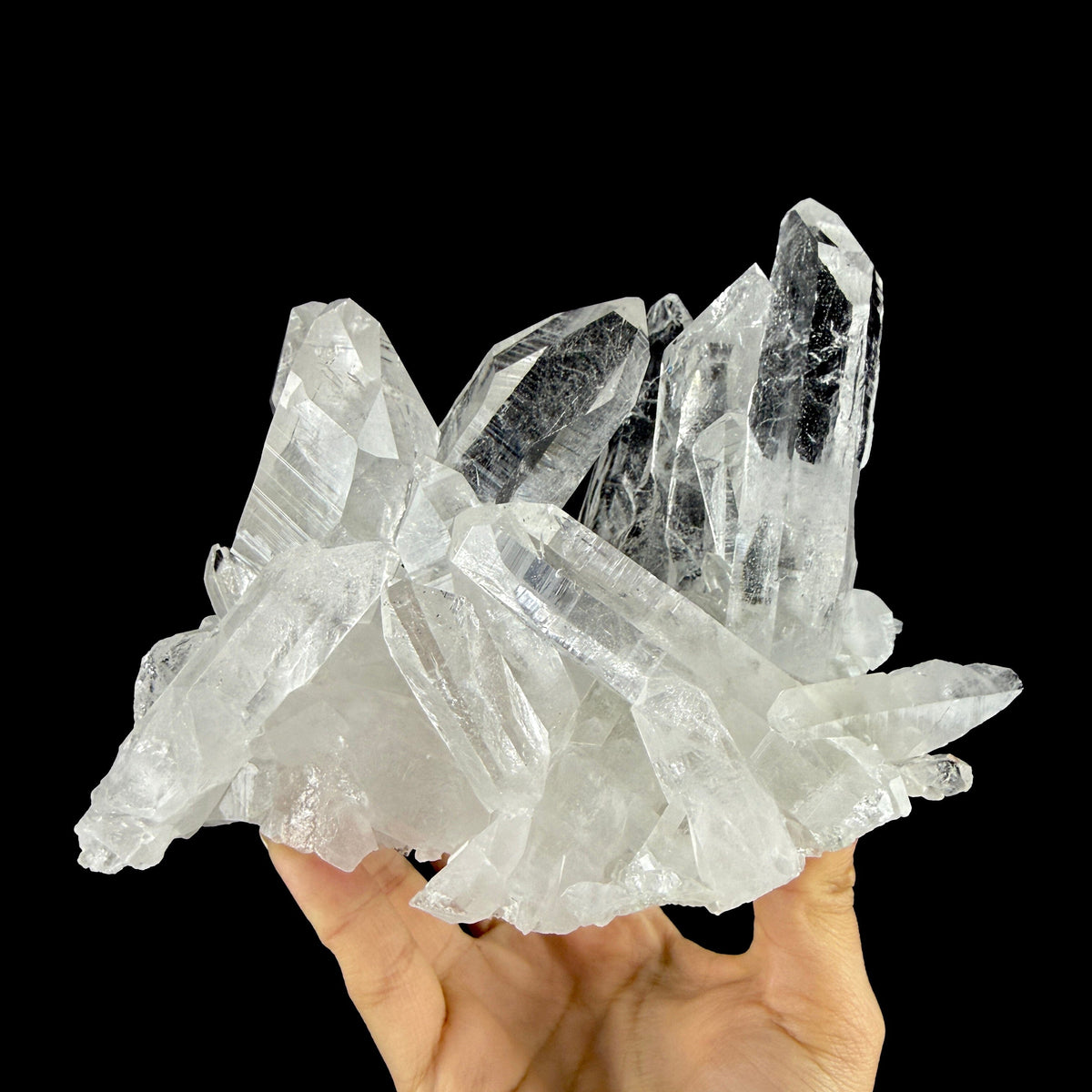 Water-Clear Himalayan Clear Quartz Crystal Cluster - Collector’s Cabinet Specimen from Himachal Pradesh, India # DKT179 Quartz Superb Minerals 