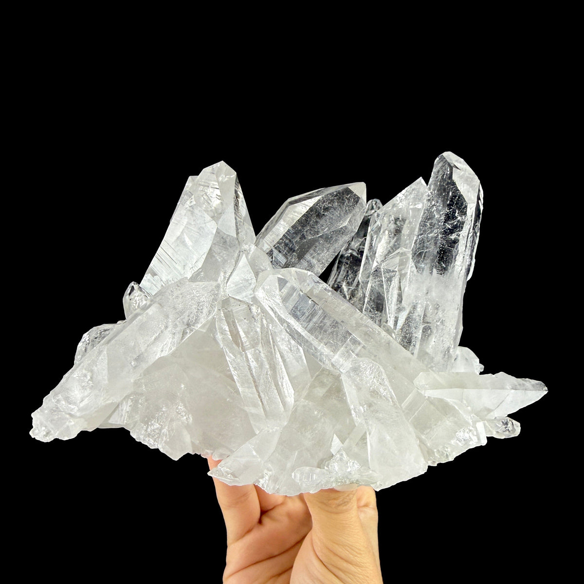 Water-Clear Himalayan Clear Quartz Crystal Cluster - Collector’s Cabinet Specimen from Himachal Pradesh, India # DKT179 Quartz Superb Minerals 