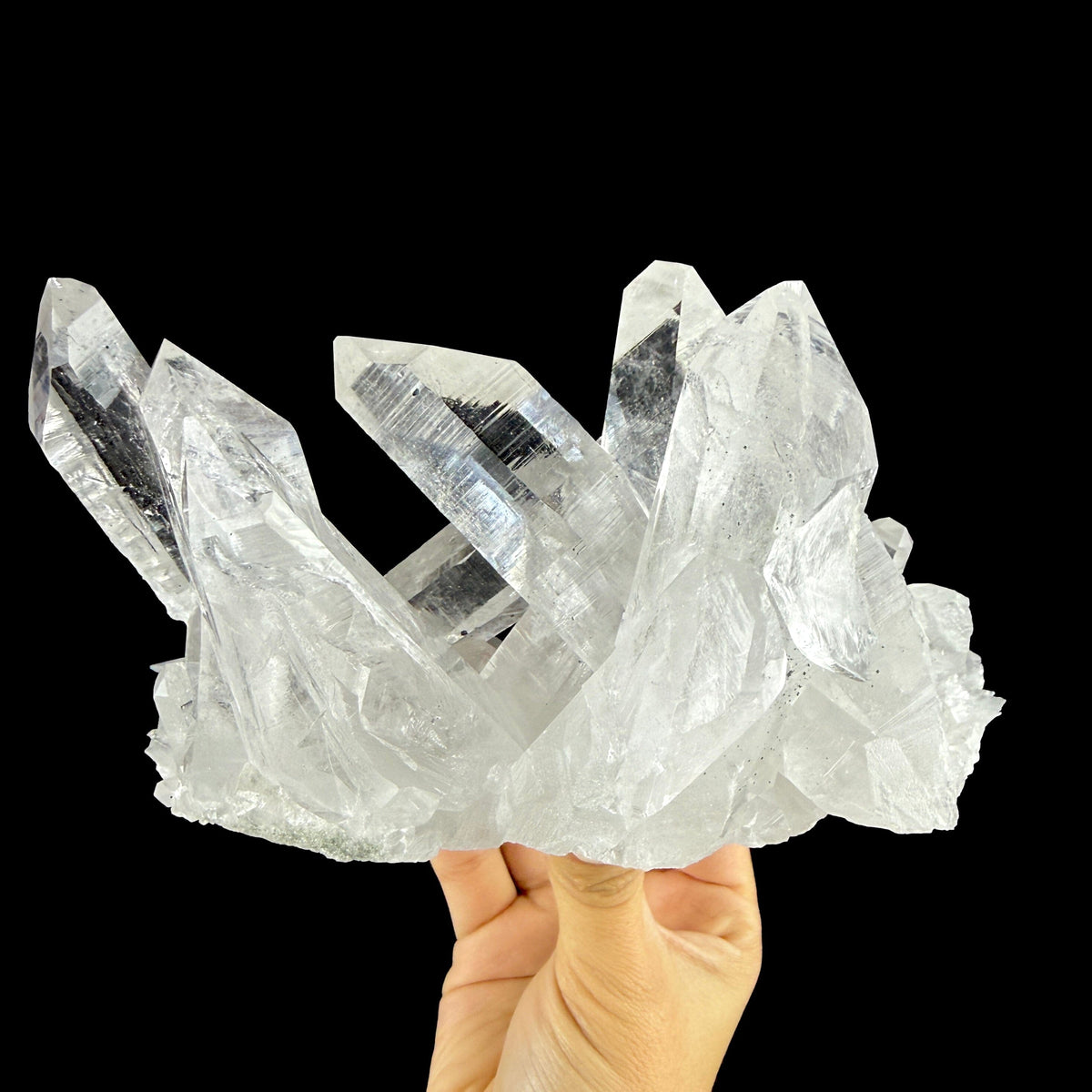 Water-Clear Himalayan Clear Quartz Crystal Cluster - Collector’s Cabinet Specimen from Himachal Pradesh, India # DKT179 Quartz Superb Minerals 