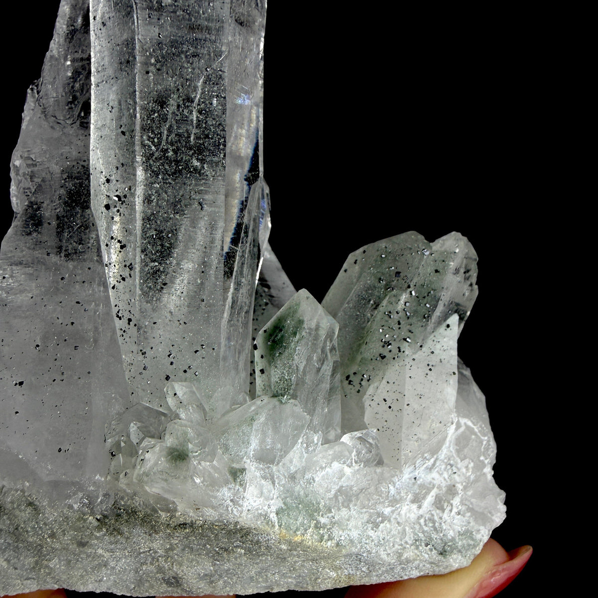 Water-Clear Himalayan Clear Quartz Crystal Cluster - Collector’s Cabinet Specimen from Himachal Pradesh, India # DKT198 Quartz Superb Minerals 