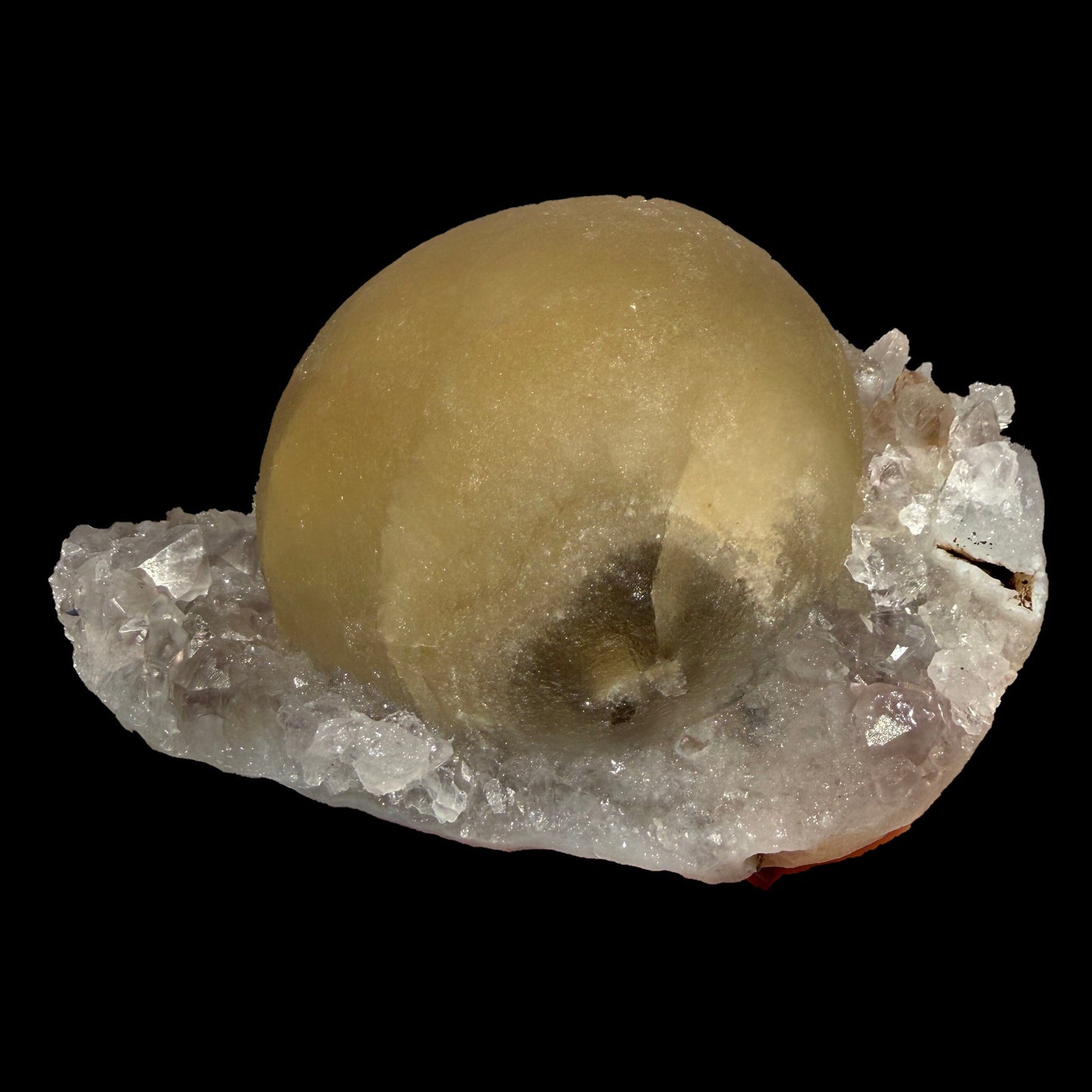 Yellow Botryoidal Fluorite on Amethyst Matrix – Indian Mineral Specimen from Madhya Pradesh # B DKT135 Fluorite Superb Minerals 