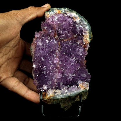 Amethyst Big Cluster Natural Mineral Specimen # B 4333  https://www.superbminerals.us/products/amethyst-big-cluster-natural-mineral-specimen-b-4333  Features:A very large Amethyst Cluster, hosting lustrous, deep-purple Amethyst crystals. The intense, rich color and luster of the Amethyst is stunning. I picked this piece up not only because of its color and luster, but because of its unique and asymmetrical shape. It stood out among the hundreds of identically