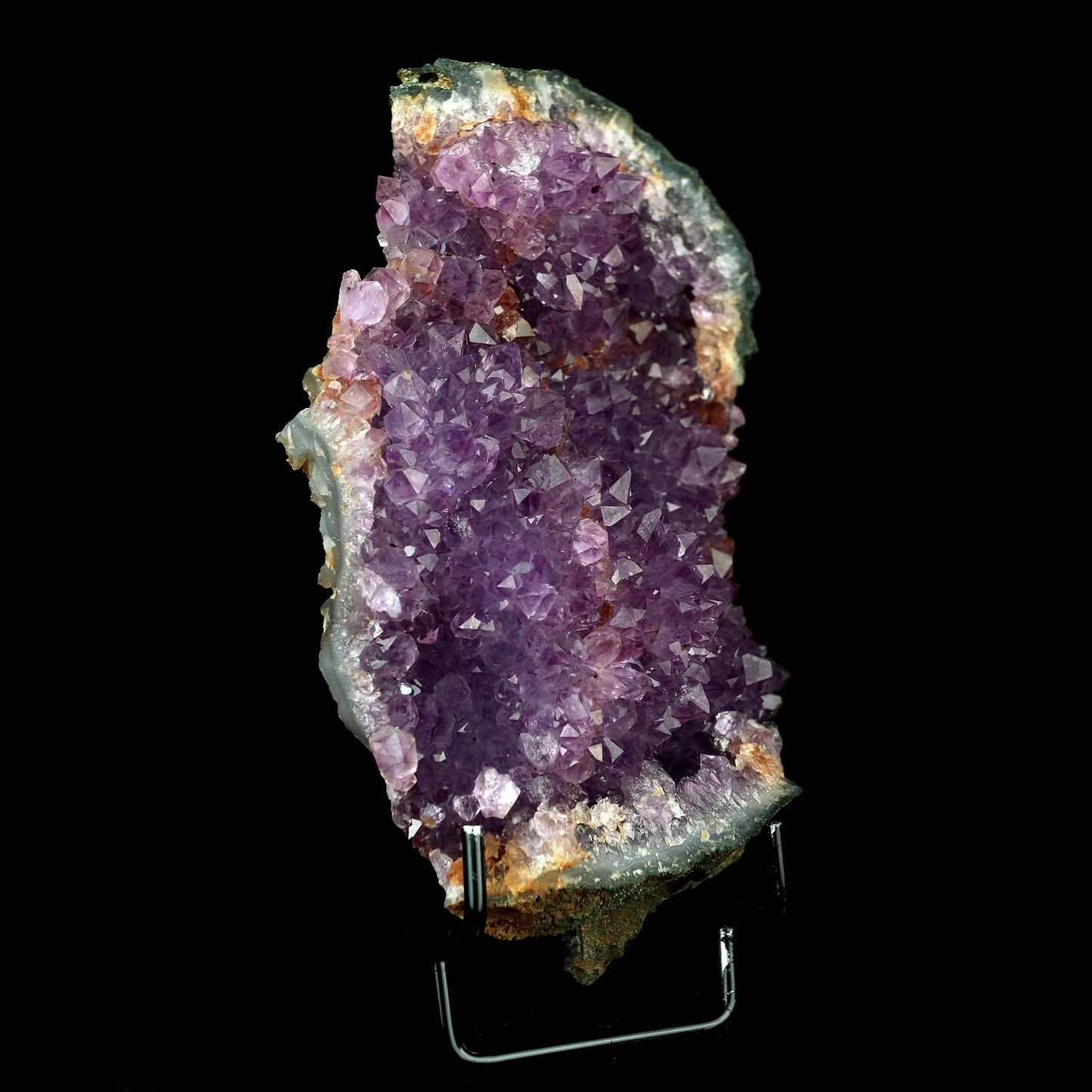 Amethyst Big Cluster Natural Mineral Specimen # B 4333  https://www.superbminerals.us/products/amethyst-big-cluster-natural-mineral-specimen-b-4333  Features:A very large Amethyst Cluster, hosting lustrous, deep-purple Amethyst crystals. The intense, rich color and luster of the Amethyst is stunning. I picked this piece up not only because of its color and luster, but because of its unique and asymmetrical shape. It stood out among the hundreds of identically