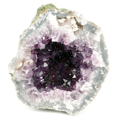 Amethyst Dark Purple Crystals Geode Natural Mineral Specimen # B 4648  https://www.superbminerals.us/products/amethyst-dark-purple-crystals-geode-natural-mineral-specimen-b-4648  Features: A Geode encrusted with beautiful, transparent Amethyst Quartz crystals in deep purple. Amethyst's vivid purple is unlike anything else on the market, and this piece is no exception. Aesthetic, with excellent colour and shine, and at a great price. It is in good shape. Primary Mineral(s): Amethys