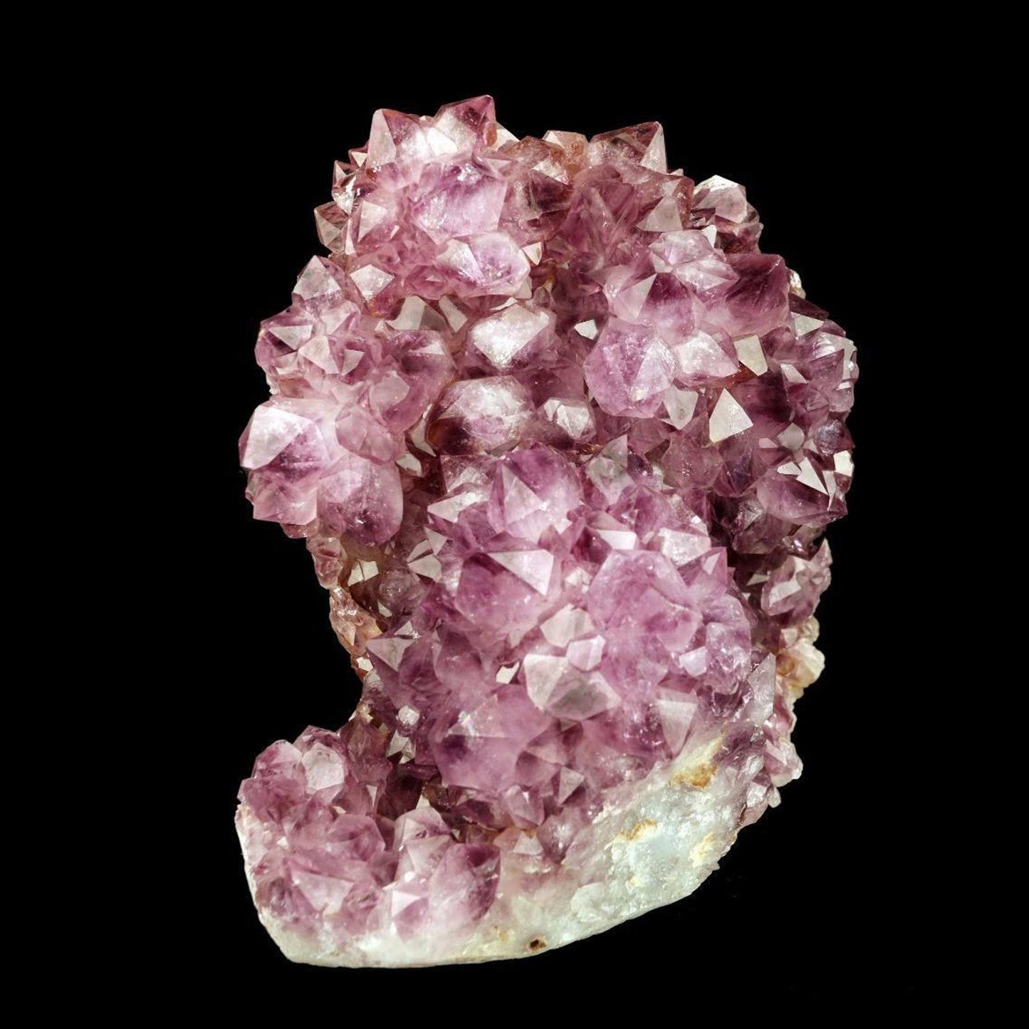 Amethyst Purple Crystal Natural Mineral Specimen # B 2103 Stunning Amethyst Crystal Clusters from India. Cut Base, Premium Quality Specimens. These beautiful purple Amethyst Clusters all come with a flat (cut) base so they stand upright easily.. In excellent condition. Primary Mineral(s): AmethystSecondary Mineral(s): N/AMatrix: Heulandite16 cm x 13 cm 1610 Gms