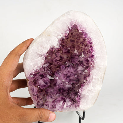 Amethyst Sparkling Crystals Geode in Half Natural Mineral Specimen # B 6241 Amethyst Superb Minerals 