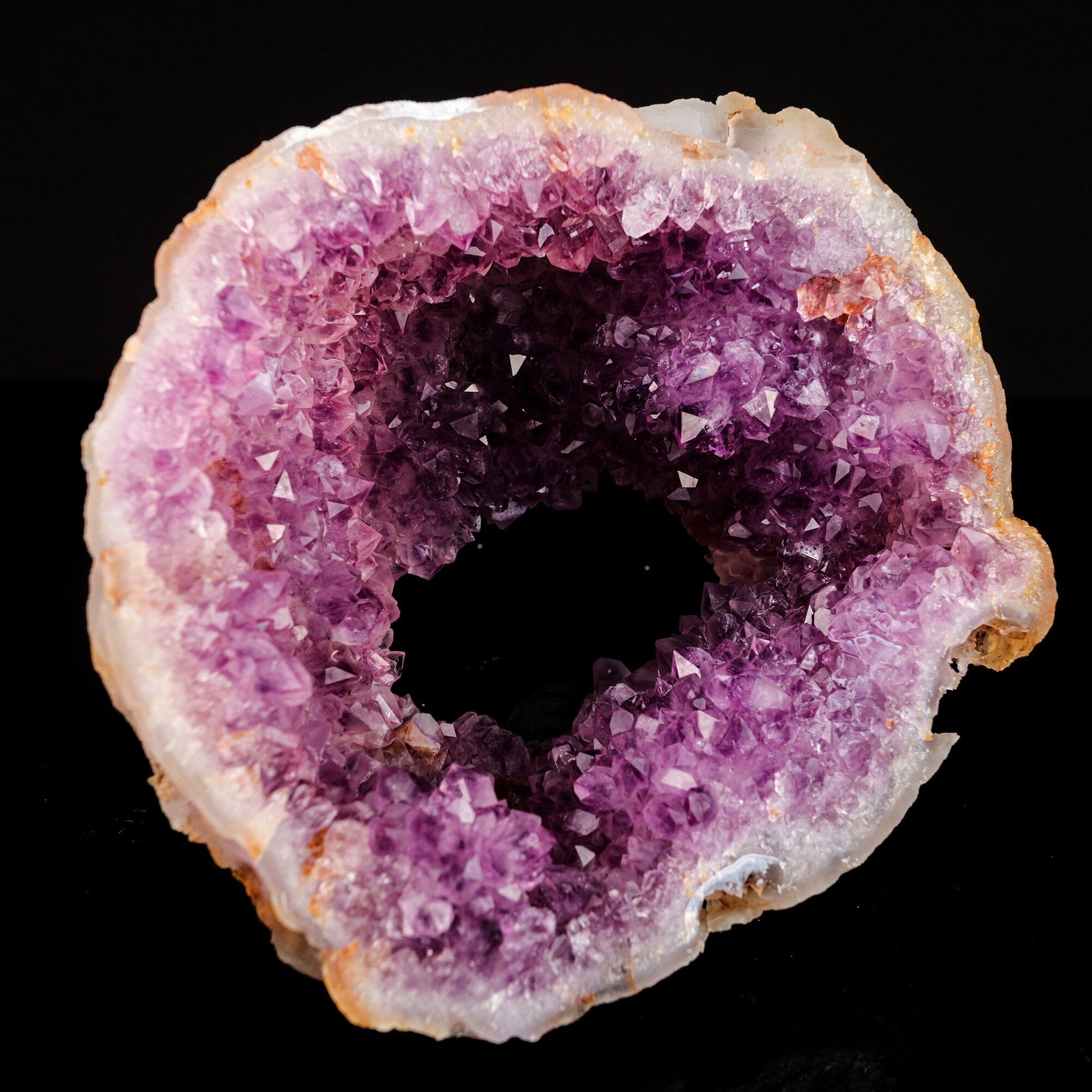 Amethyst Sparkling Crystals Geode in Half Natural Mineral Specimen # B 6578 Amethyst Superb Minerals 