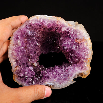 Amethyst Sparkling Crystals Geode in Half Natural Mineral Specimen # B 6578 Amethyst Superb Minerals 