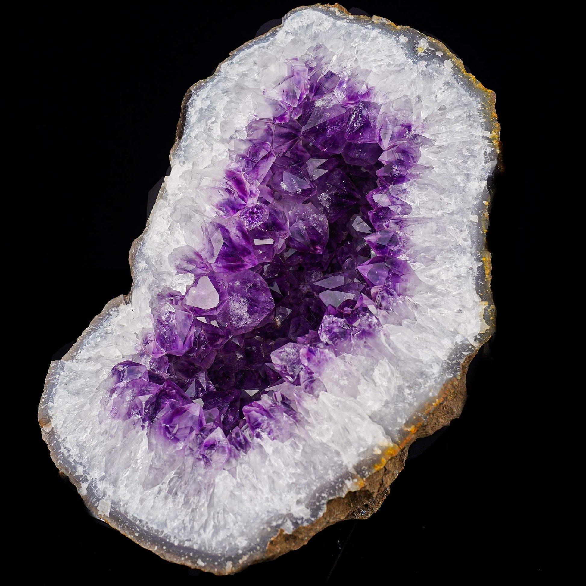 Amethyst Sparkling Crystals Geode in two Half's Natural Mineral Specimen # B 6115 Amethyst Superb Minerals 