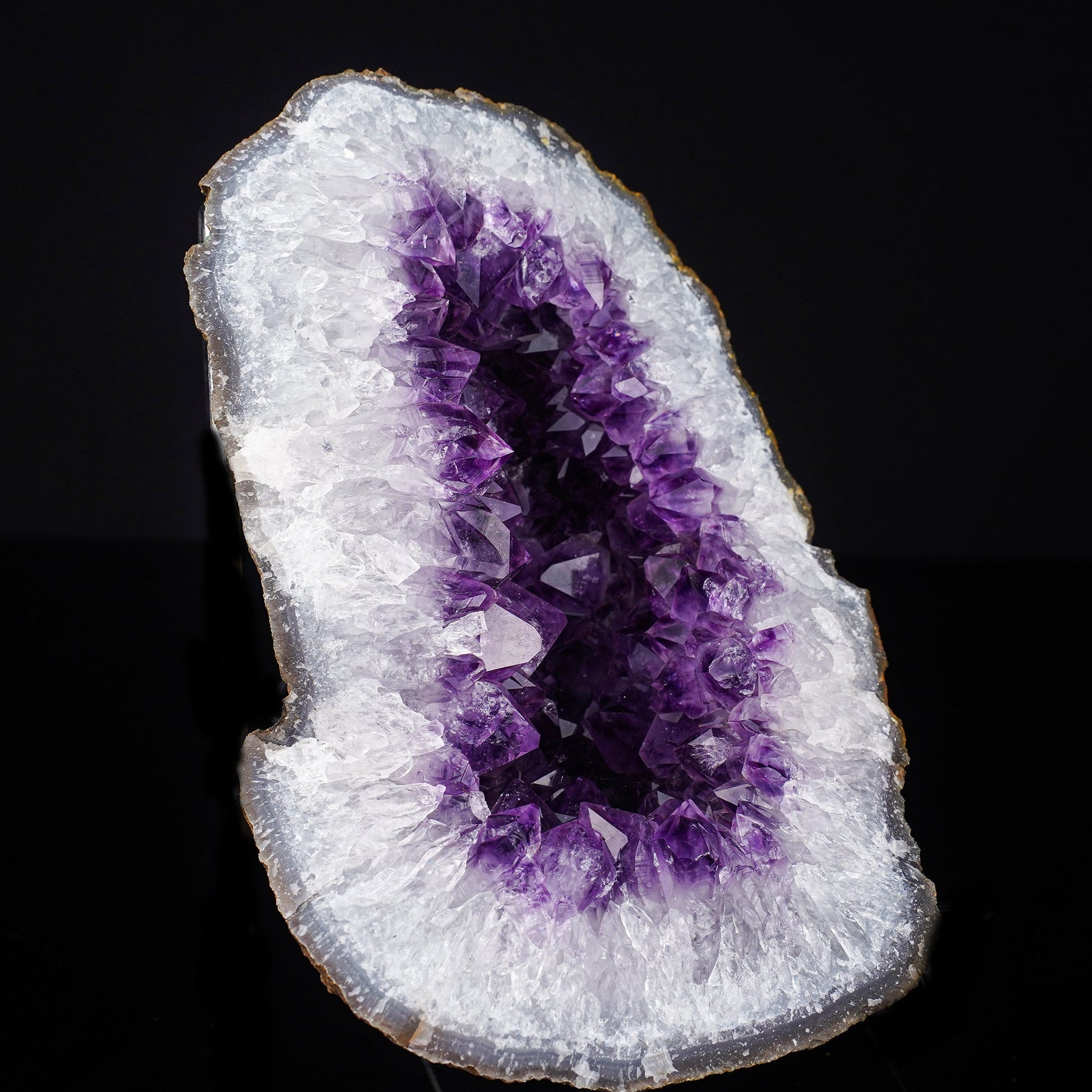 Amethyst Sparkling Crystals Geode in two Half's Natural Mineral Specimen # B 6115 Amethyst Superb Minerals 