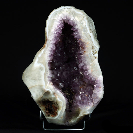 Amethyst Sparkling Geode (repaired) Natural Mineral Specimen # B 4922  https://www.superbminerals.us/products/amethyst-sparkling-geode-repaired-natural-mineral-specimen-b-4922  Features: A Geode decorated with rich purple Amethyst Quartz crystals that are translucent. The rich purple of amethyst is unlike any other gemstone, and this piece is no exception. Aesthetic, with wonderful colour and sheen, and at an affordable price. It's in good condition. Primary Mineral(s): Amethyst