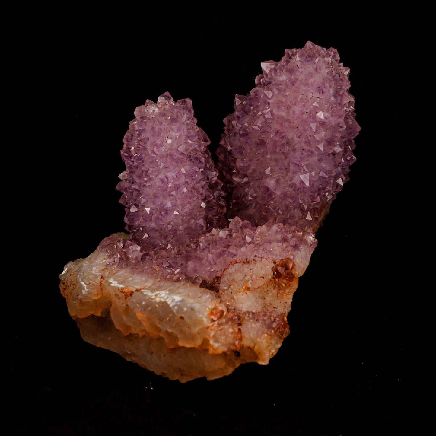 Amethyst Sparkling Twin Cactus Formation Natural Mineral Specimen # B…  https://www.superbminerals.us/products/amethyst-sparkling-twin-cactus-formation-natural-mineral-specimen-b-5293  Features: Beautiful and extremely aesthetic. A plate of amethyst quartz crystals with overgrowths of smaller amethyst crystals, all with unaltered terminations. The crystals of these Amethysts are transparent to translucent and have a vitreous luster. They are absolutely unique in the world due to their beauty 