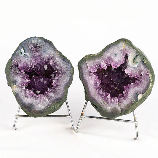 Amethyst Sprakling Crystals Geode in two Halfs Natural Mineral Specimen # B 5430 Amethyst Superb Minerals 