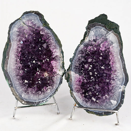 Amethyst Sprakling Crystals Geode in two Halfs Natural Mineral Specimen # B 5446 Amethyst Superb Minerals 