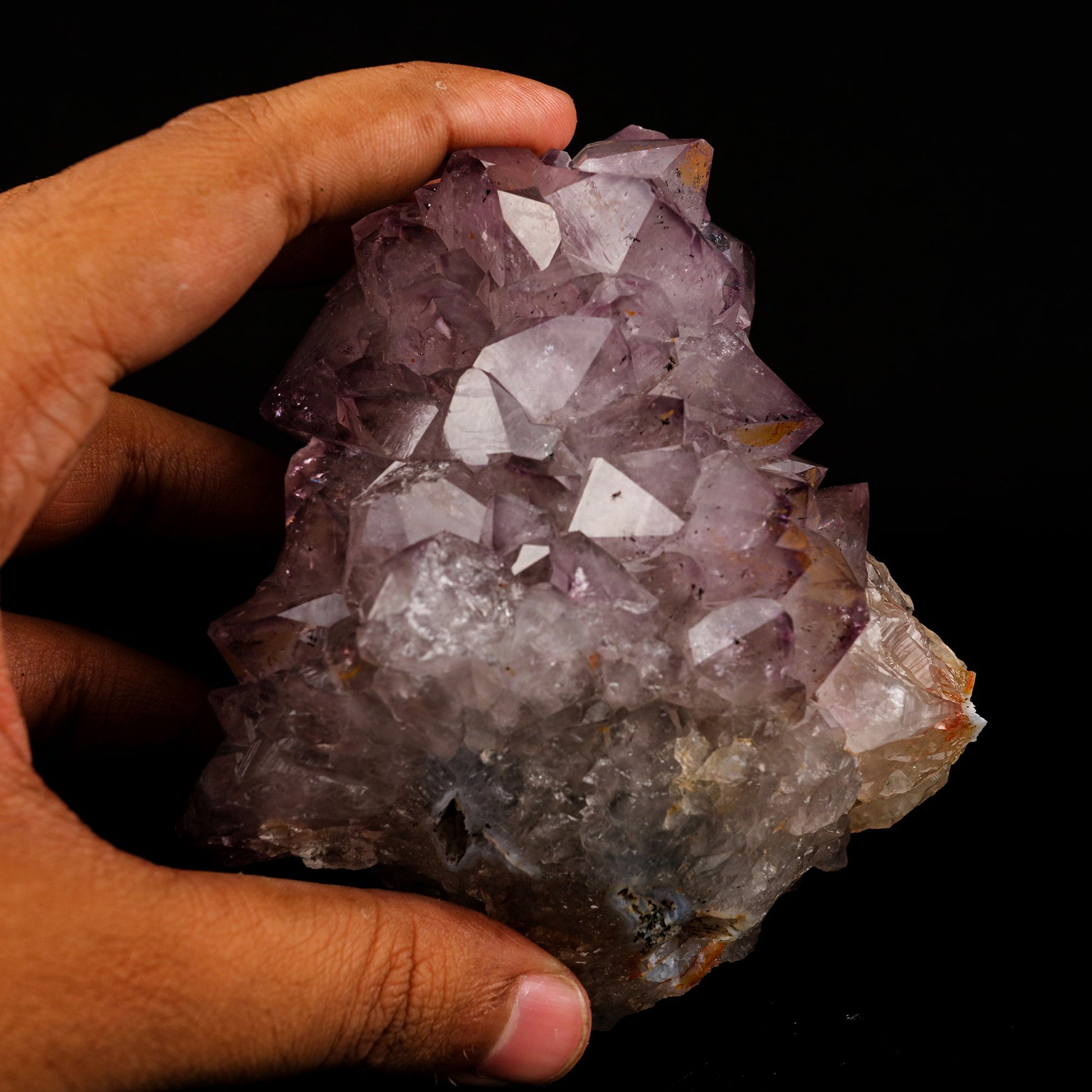 Amethyst Sprakling Crystals Natural Mineral Specimen # B 5708 Apophyllite & Mordenite Superb Minerals 