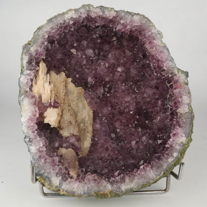 Amethyst Sprakling Crystals with Calcite Geode in two Halfs Natural Mineral Specimen # B 5801 Amethyst Superb Minerals 