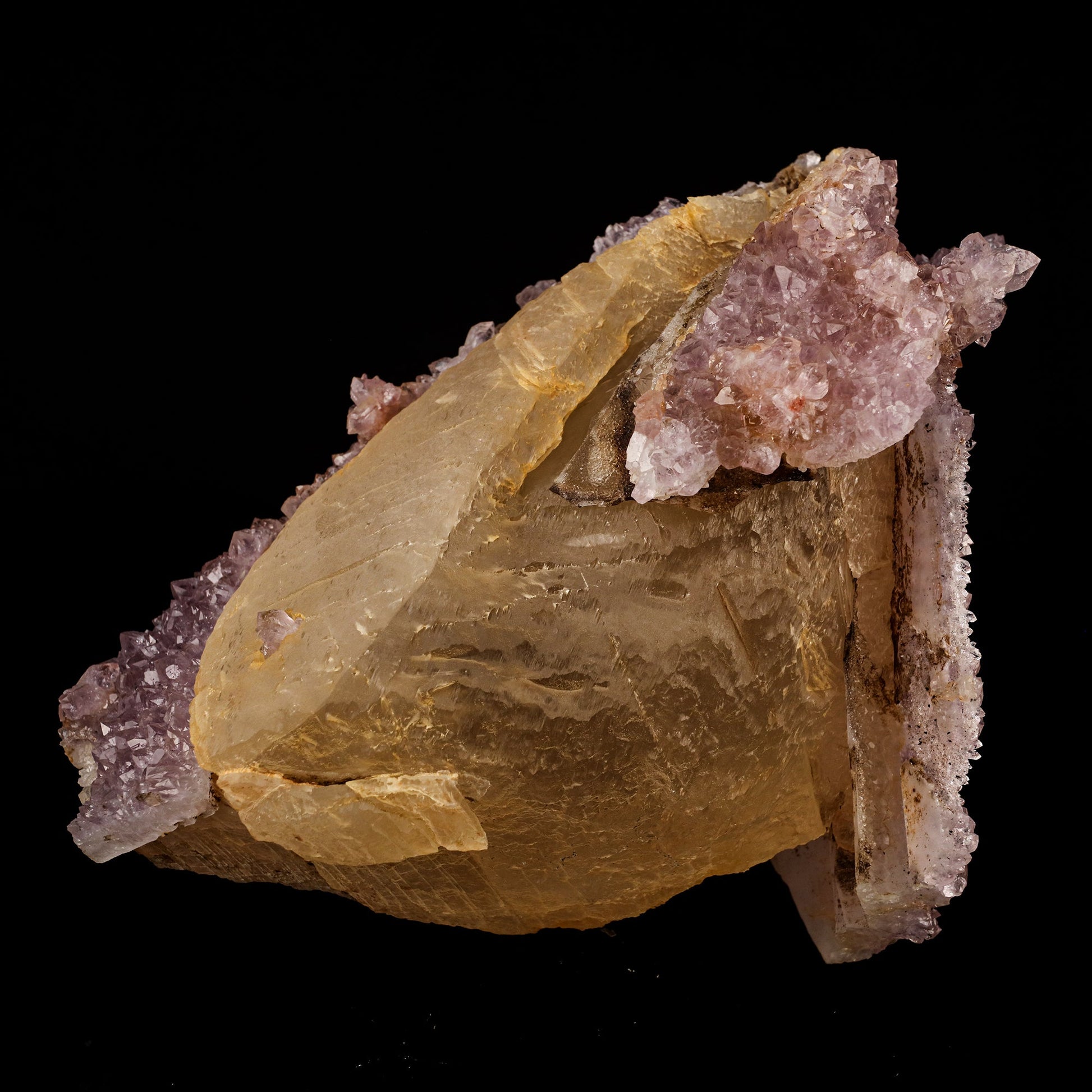 Amethyst Sprakling Crystals with Calcite Natural Mineral Specimen # B 5761 Amethyst Superb Minerals 