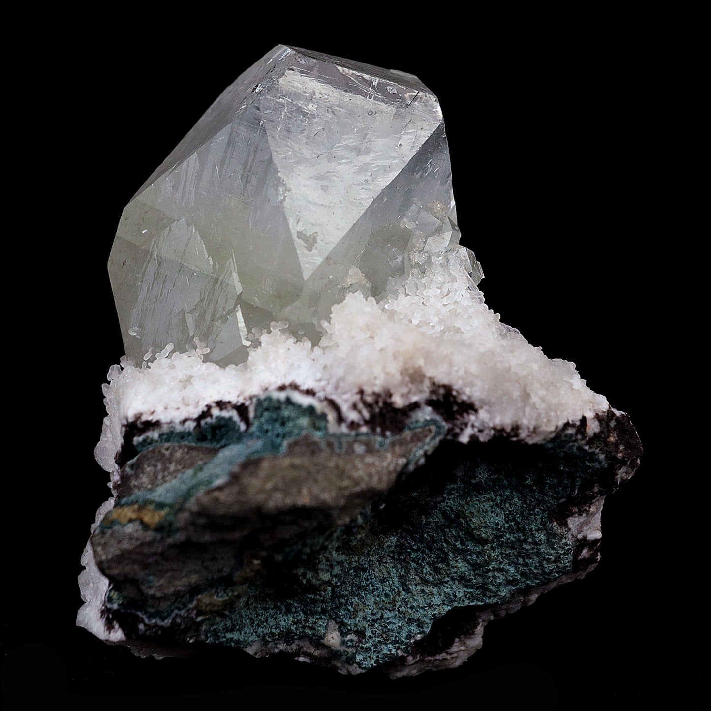 Apophylite Cube on Chalcedony Natural Mineral # B 4123 Apophyllite Superb Minerals 