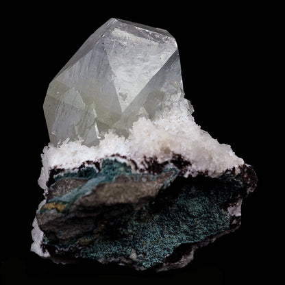 Apophylite Cube on Chalcedony Natural Mineral # B 4123 Apophyllite Superb Minerals 