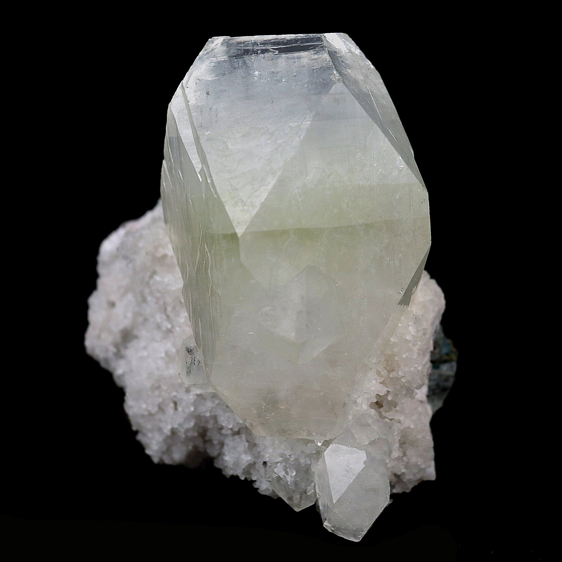 Apophylite Cube on Chalcedony Natural Mineral # B 4123 Apophyllite Superb Minerals 