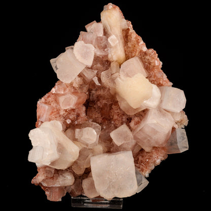 Apophyllite Cube with pink Stilbite Natural Mineral Specimen # B 6572 Apophyllite Superb Minerals 