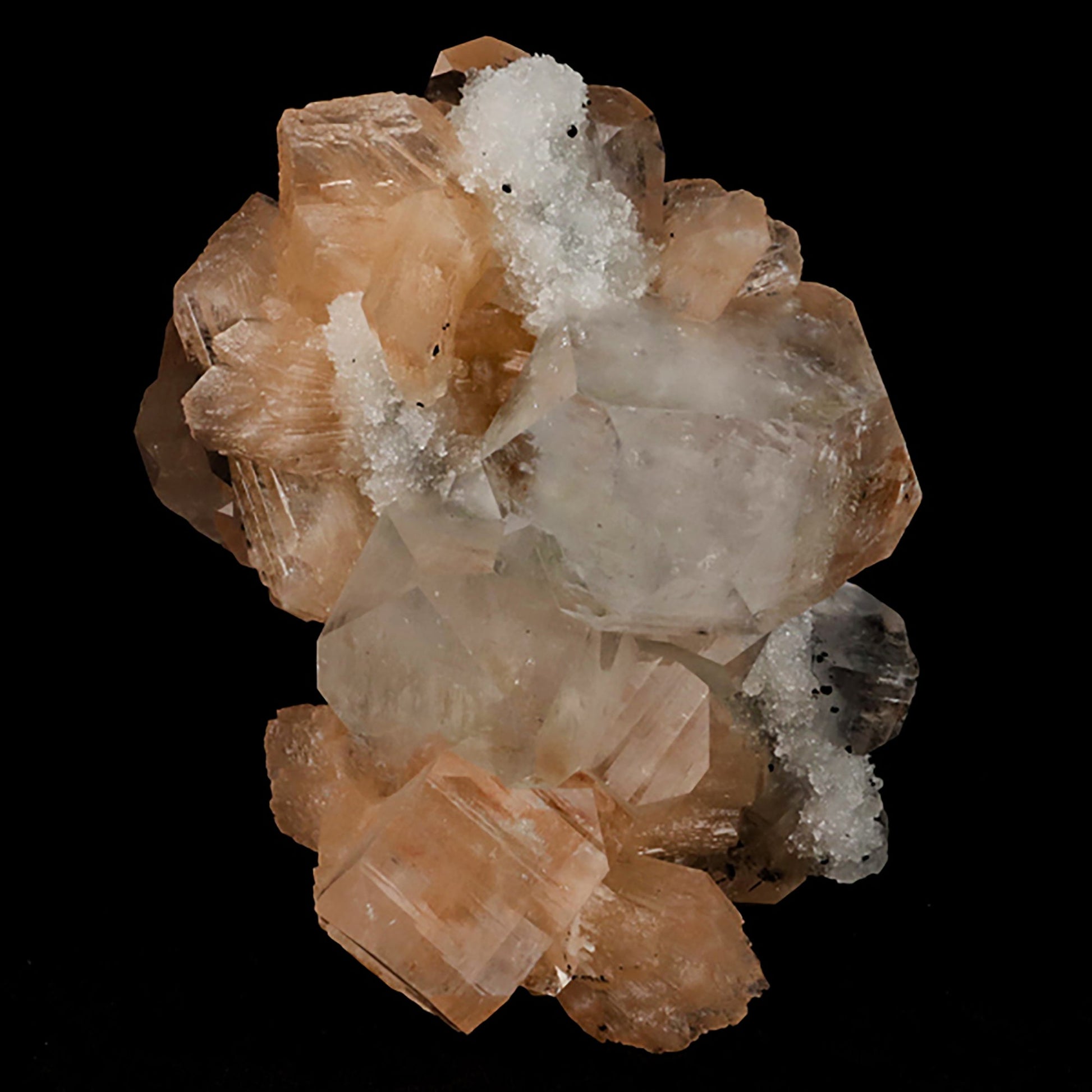 Apophyllite Cube with Stilbite and Chalcedony Natural Mineral Specimen # B 5445 Apophyllite Superb Minerals 