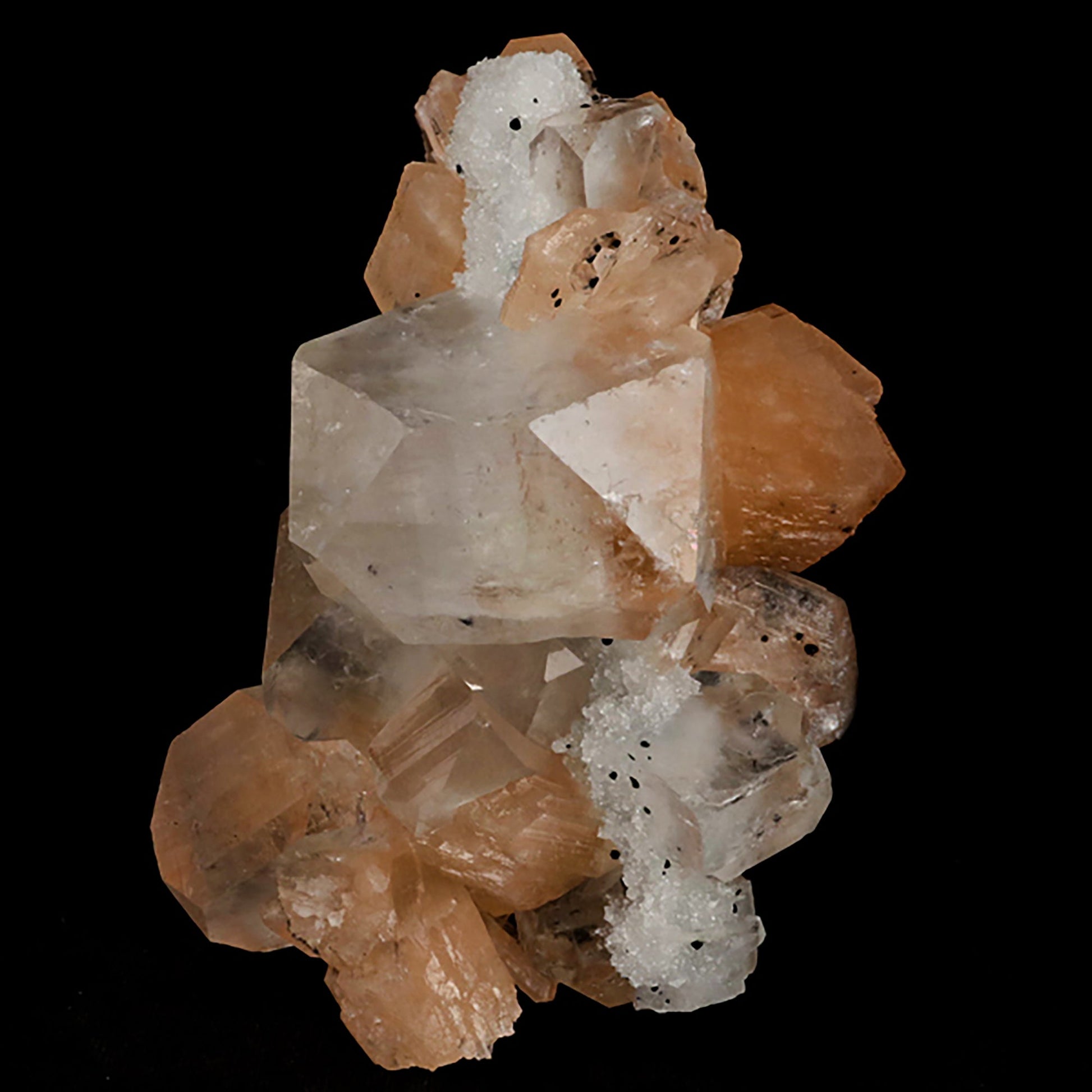 Apophyllite Cube with Stilbite and Chalcedony Natural Mineral Specimen # B 5445 Apophyllite Superb Minerals 