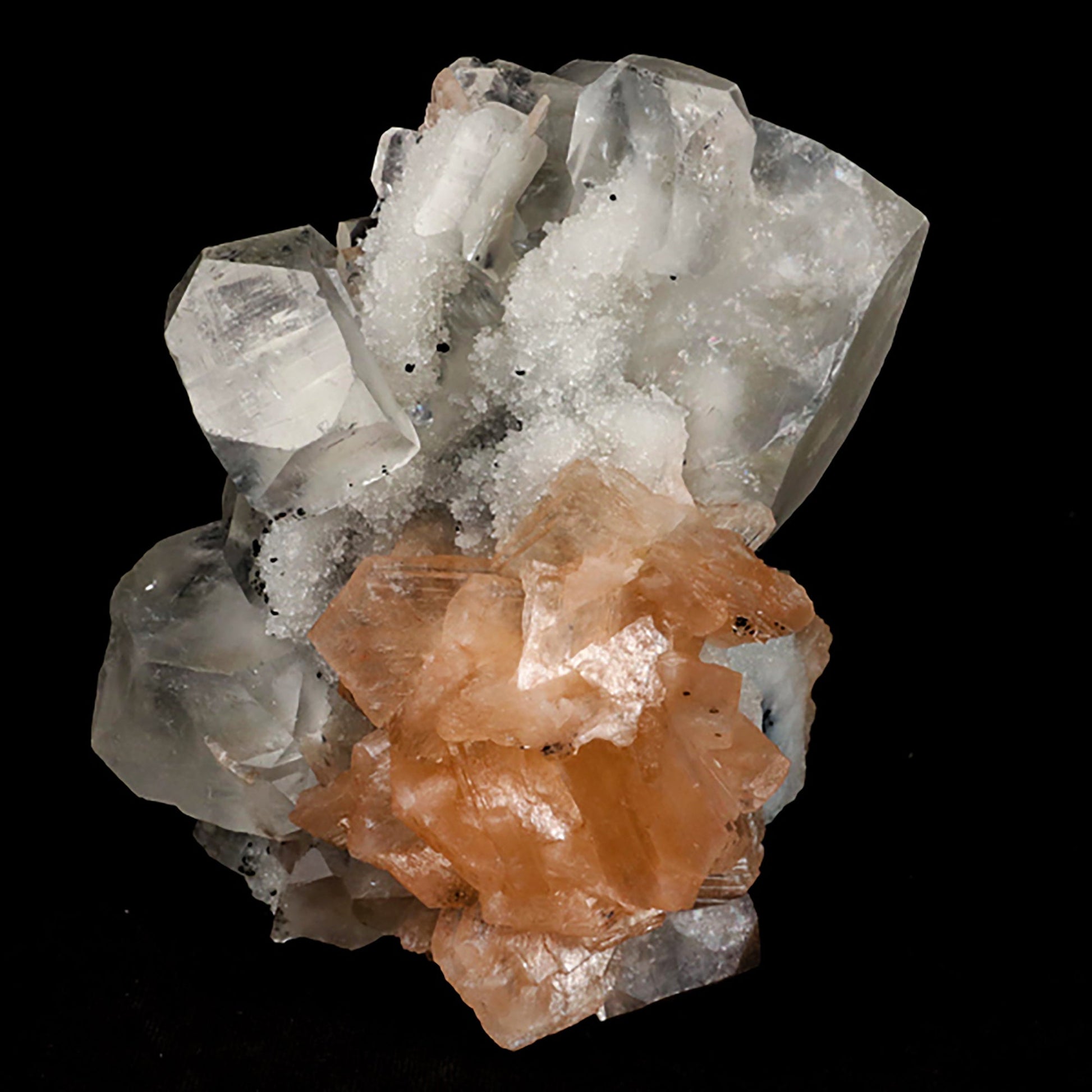 Apophyllite Cube with stilbite and Chalcedony Natural Mineral Specimen # B 5449 apophyllite Superb Minerals 