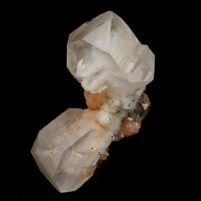 Apophyllite Cube with Stilbite on Chalcedony Natural Mineral Specimen# B 5437 Apophylite Superb Minerals 