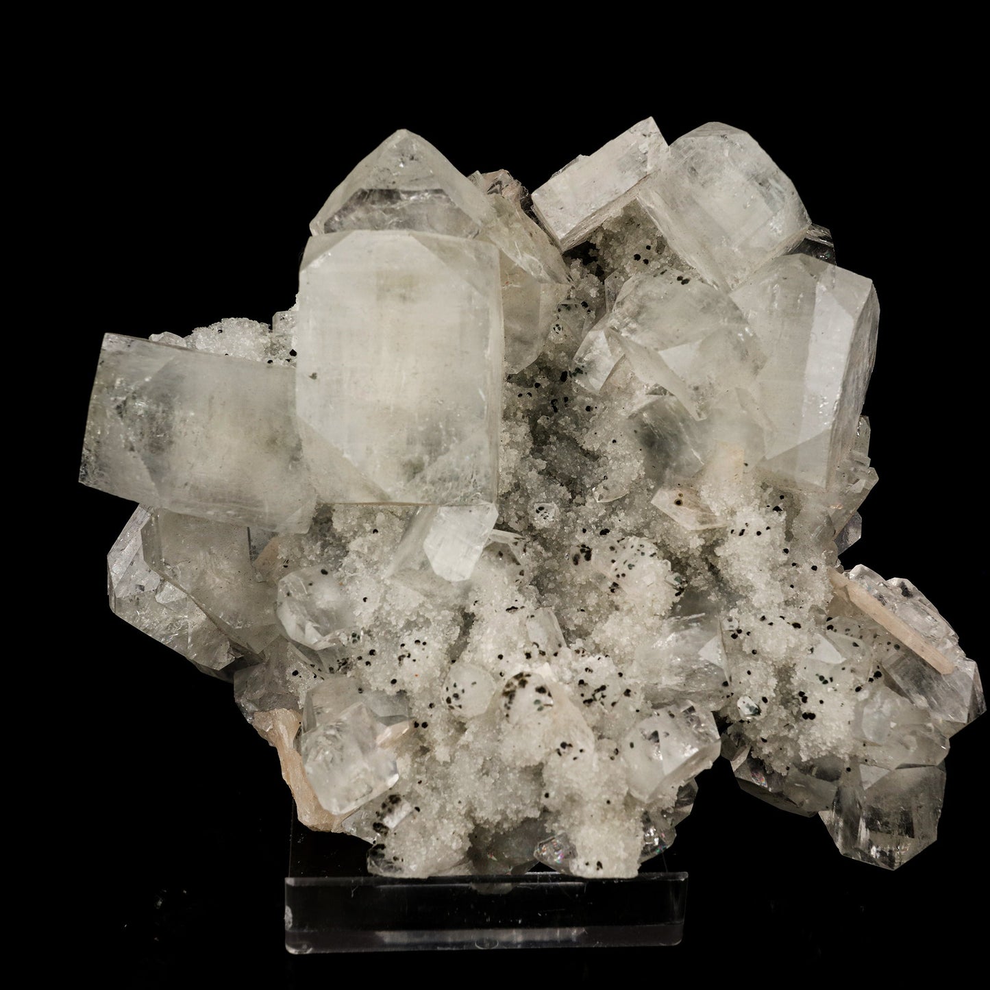 Apophyllite Cubes on Chalcedony Natural Mineral Specimen # B 5758 Scolecite Superb Minerals 