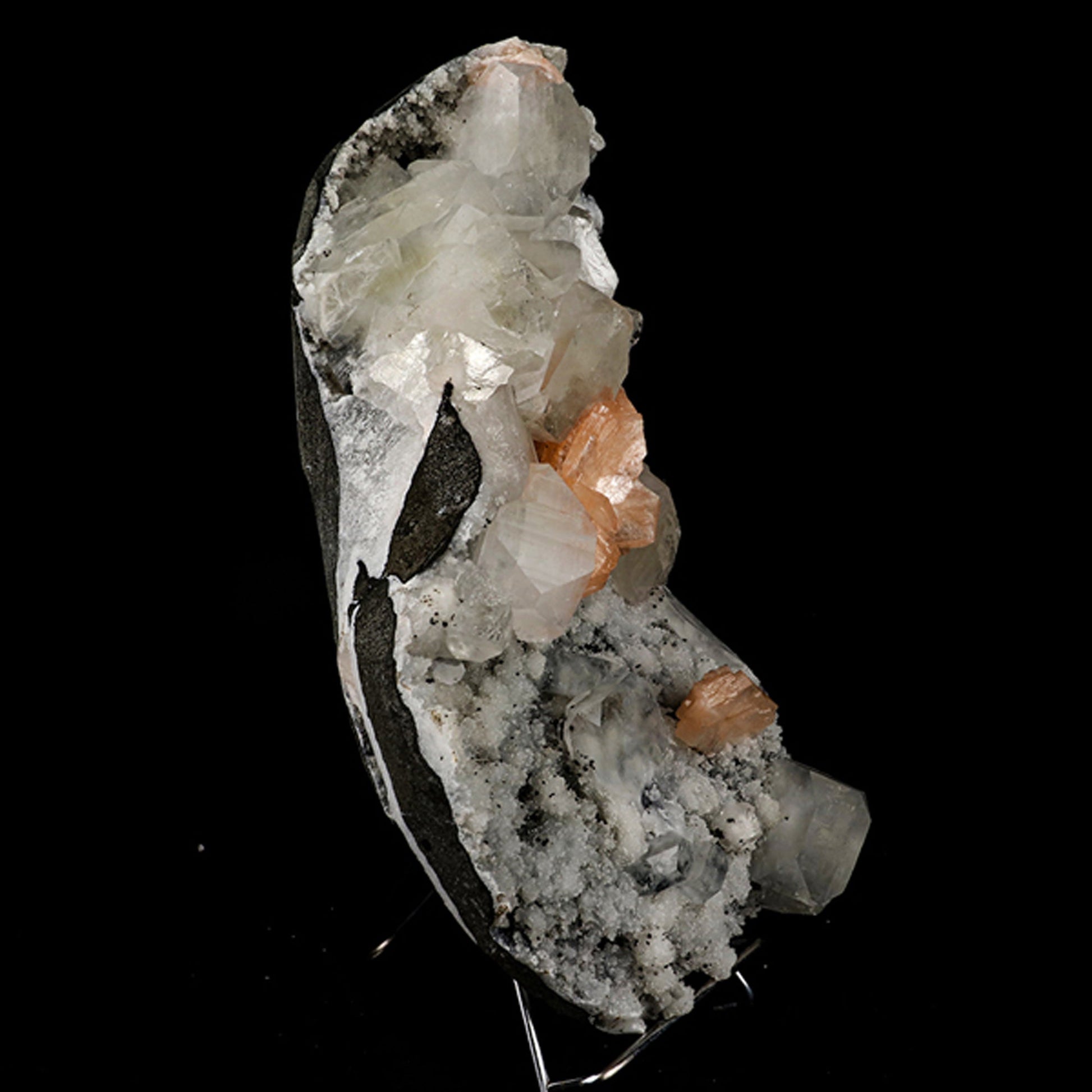 Apophyllite Cubes with stilbite on Chalcedony Natural Mineral Specimen # B 5542 Chalcedony Superb Minerals 