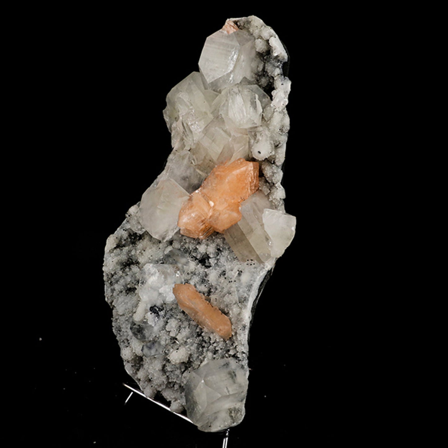 Apophyllite Cubes with stilbite on Chalcedony Natural Mineral Specimen # B 5542 Chalcedony Superb Minerals 