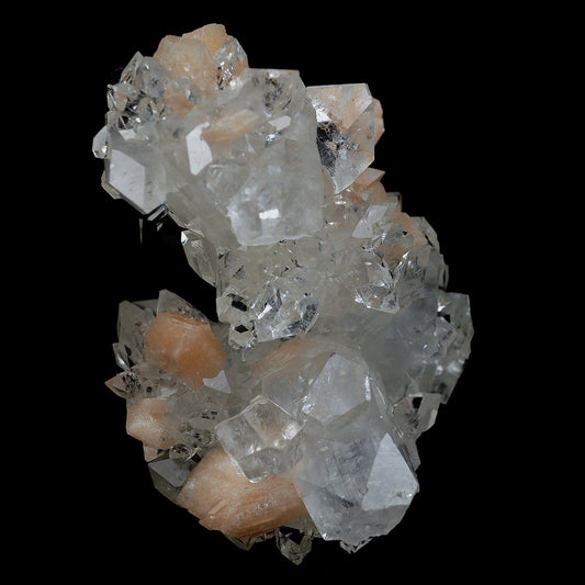 Apophyllite Gemmy Crystals with Stilbite Natural Mineral Specimen # B …  https://www.superbminerals.us/products/apophyllite-gemmy-crystals-with-stilbite-natural-mineral-specimen-b-4057  Features:Very fine classic Apophyllite specimen with Stilbite on Quartz from the Jalgaon area Deccan Trap flood Basalts. Sharply formed crystals of Apophyllite, displaying strong development of prism and pyramidal faces. Crystals of Apophyllite have pleasing colourless gemmy pyramidal areas, and translucent prism