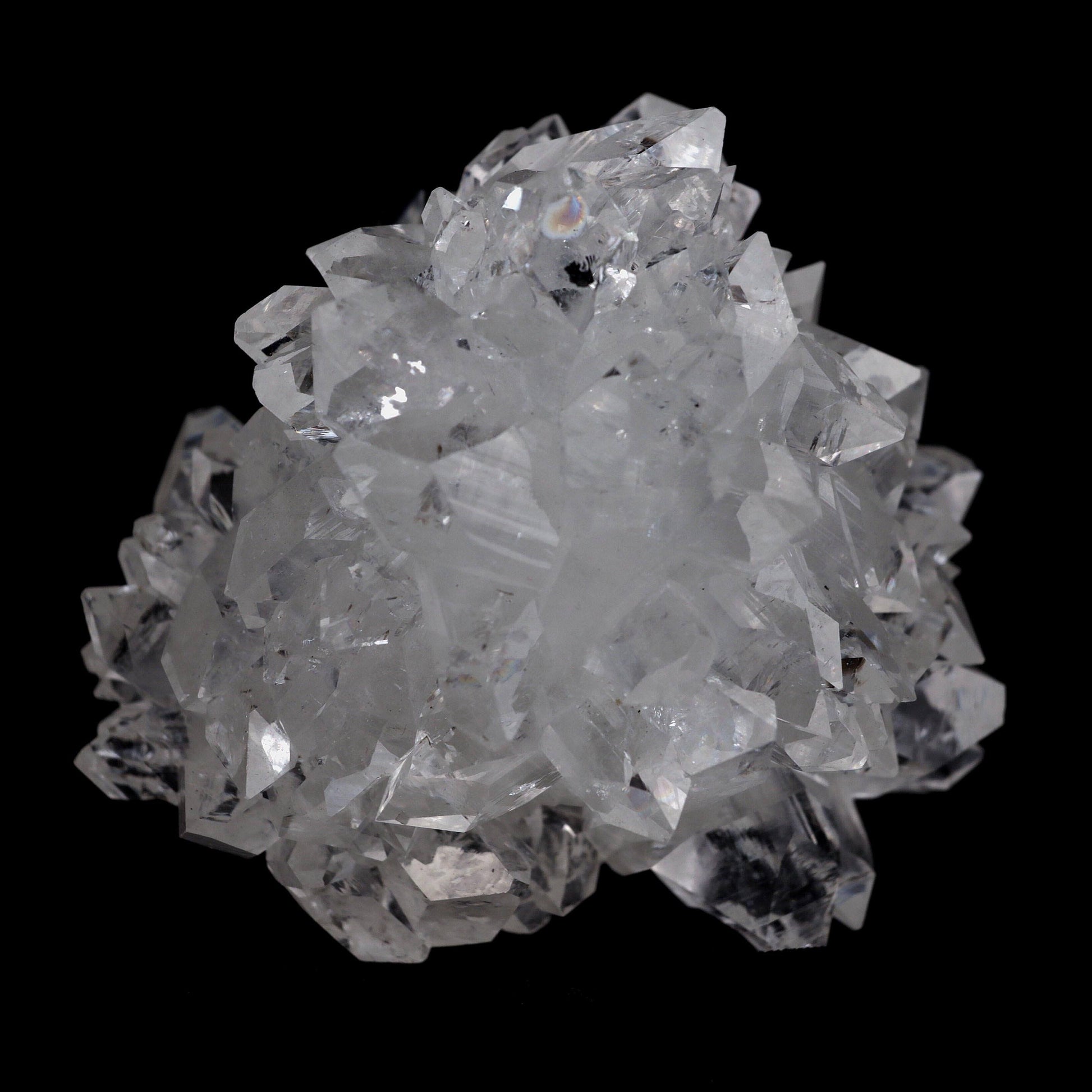 Apophyllite Gemmy Crystals with Stilbite Natural Mineral Specimen # B…  https://www.superbminerals.us/products/apophyllite-gemmy-crystals-with-stilbite-natural-mineral-specimen-b-4590  Features:A striking and beautiful apophyllite with stilbite stalactite. This remarkable specimen is highlighted by a stunning, sharply pyramidal apophyllite with a gem ending and a double terminated crystal. The tan stilbites provide a nice touch. This is one of the most sculptural and exquisite apophyllites 