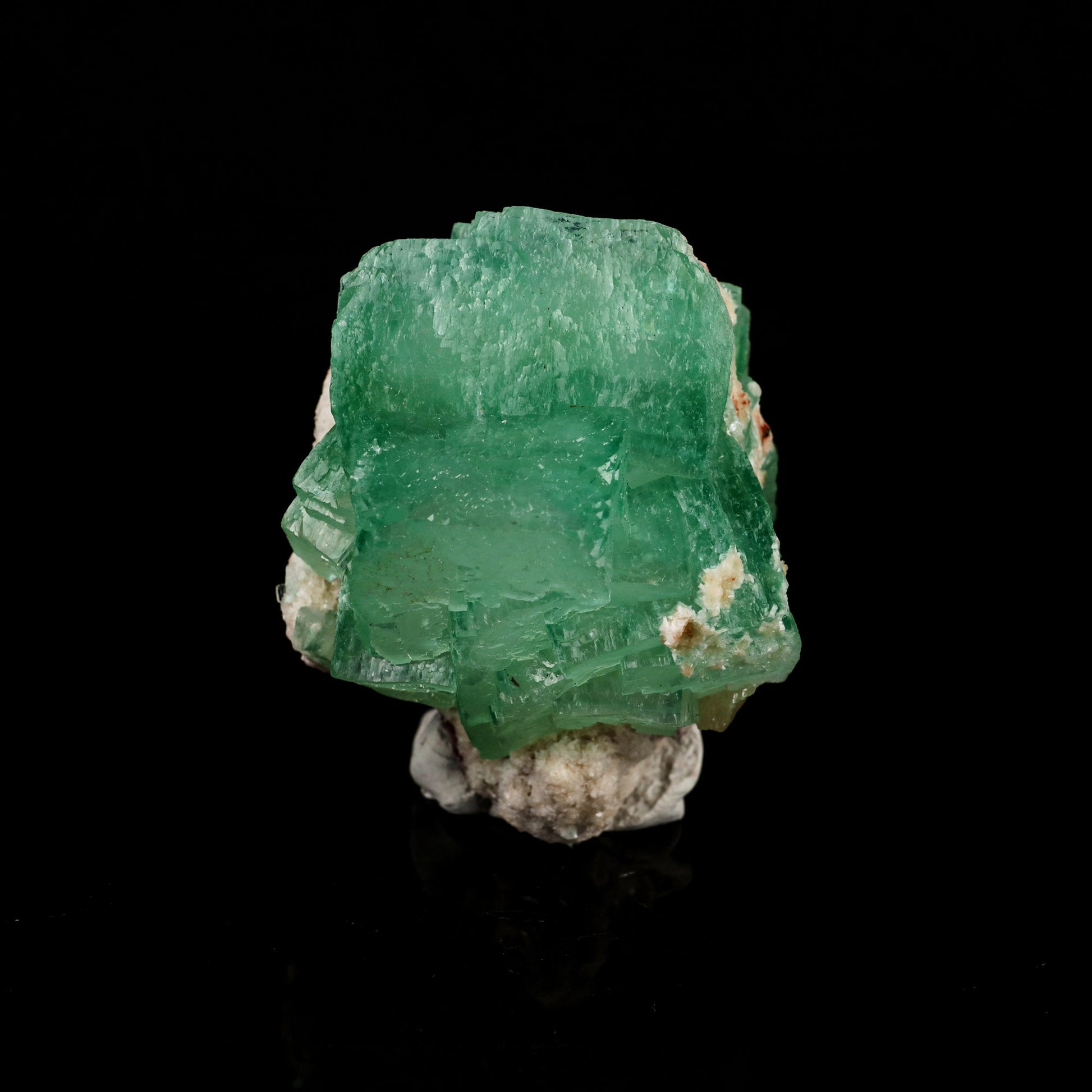 Apophyllite Green Cube on Chalcedony Natural Mineral Specimen # B 6388 –  Superb Minerals