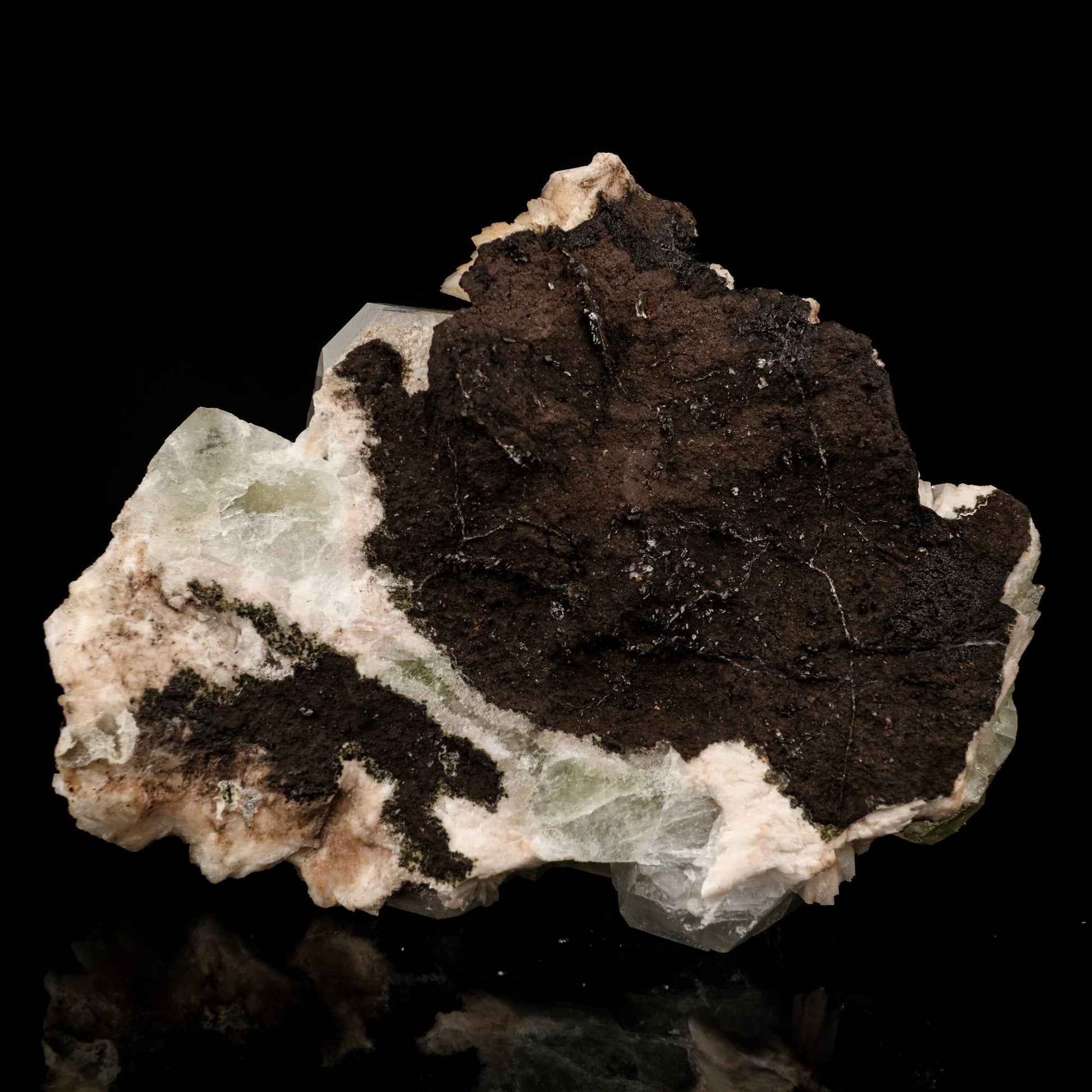 Apophyllite green cube with Heulandite Natural Mineral Specimen # B 5876 Apophyllite Superb Minerals 