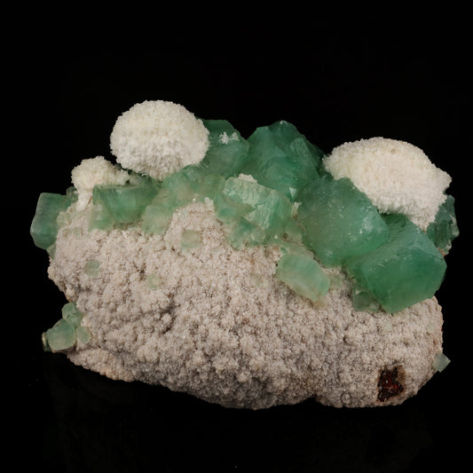 Apophyllite Green Cube with Mordenite Free Standing Natural Mineral Specimen # B 5979 Apophyllite Superb Minerals 