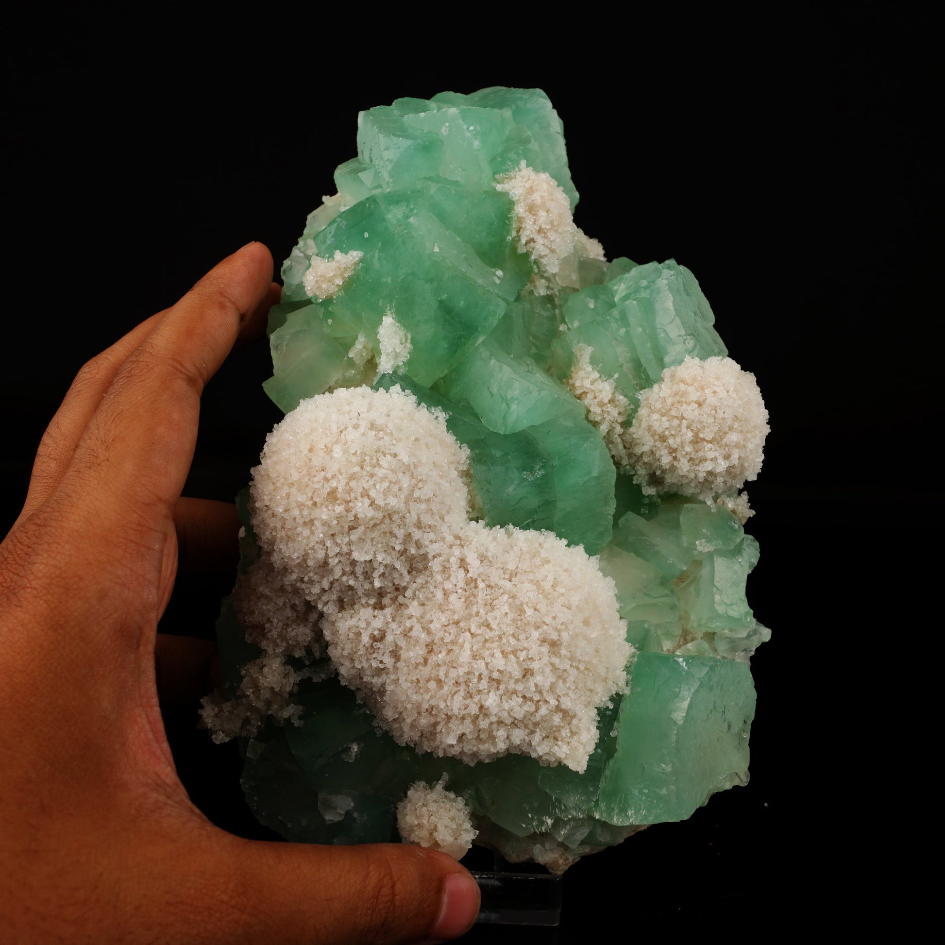 Apophyllite Green Cube with Mordenite Natural Mineral Specimen # B 5968 Apophyllite Superb Minerals 