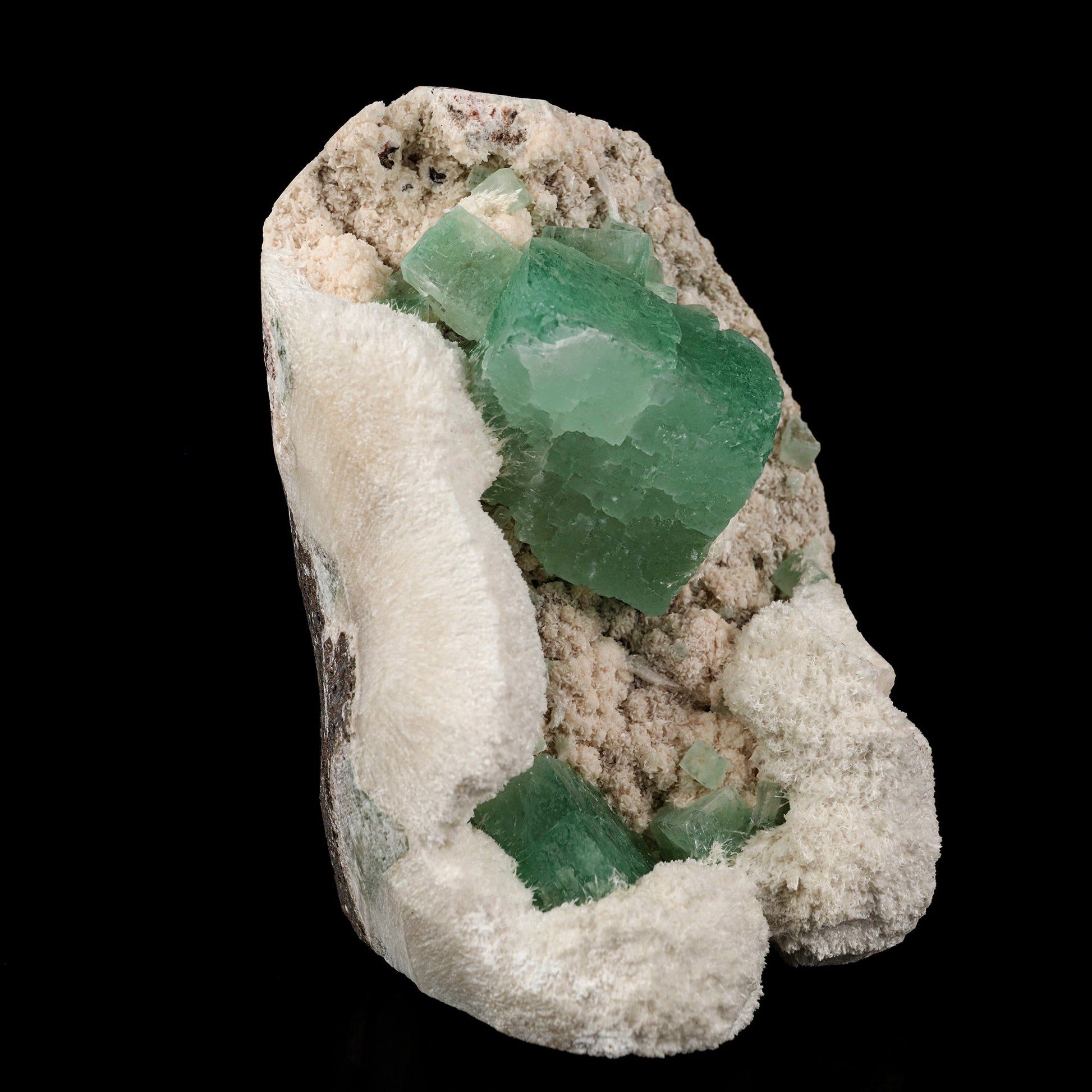 Apophyllite Green Cube with Mordenite Natural Mineral Specimen # B 6140 Apophyllite Superb Minerals 