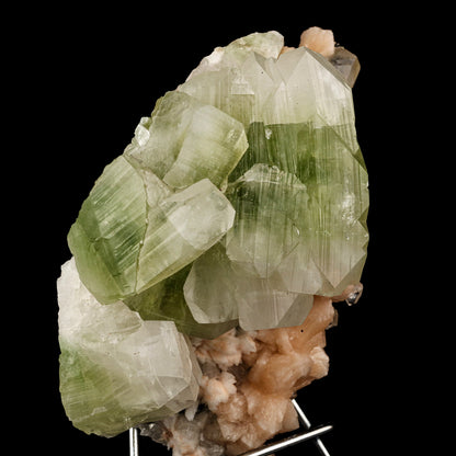 Apophyllite green cube with Stilbite Natural Mineral Specimen # B 5904 Thomsonite Superb Minerals 