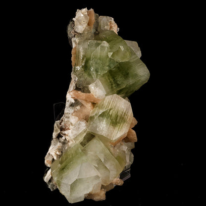 Apophyllite green cube with Stilbite Natural Mineral Specimen # B 6036 Apophyllite & Stilbite Superb Minerals 