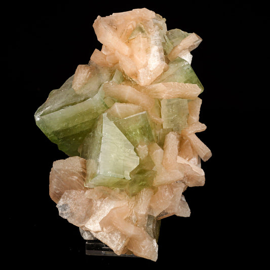 Apophyllite green cube with Stilbite Natural Mineral Specimen # B 6508 Apophyllite Superb Minerals 