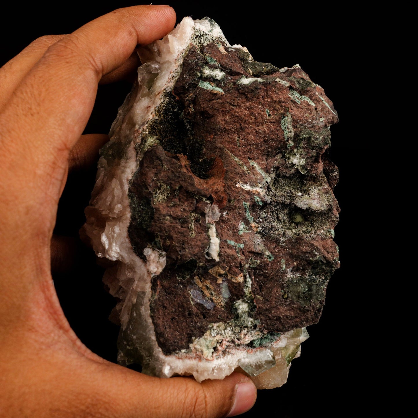 Apophyllite green cube with Stilbite Natural Mineral Specimen # B 6511 Apophyllite Superb Minerals 