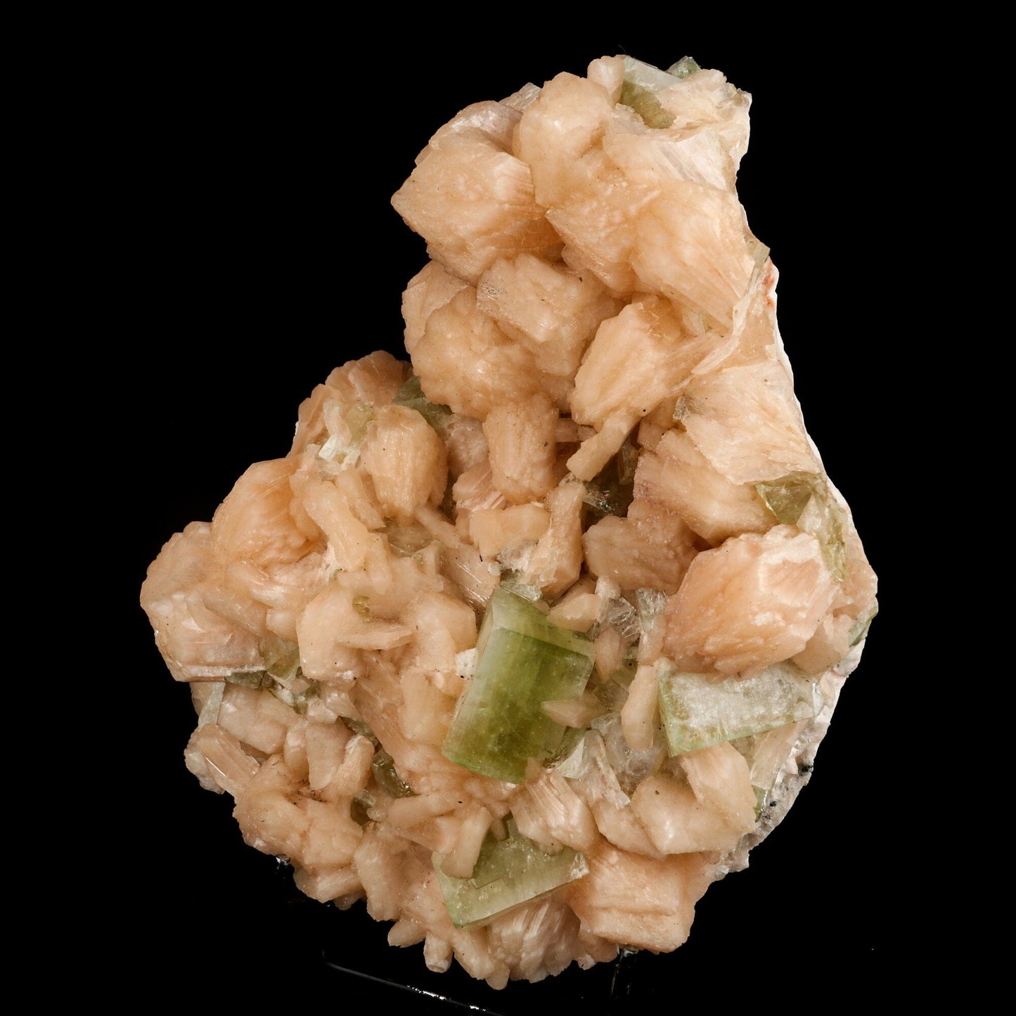 Apophyllite green cube with Stilbite Natural Mineral Specimen # B 6513 Apophyllite Superb Minerals 