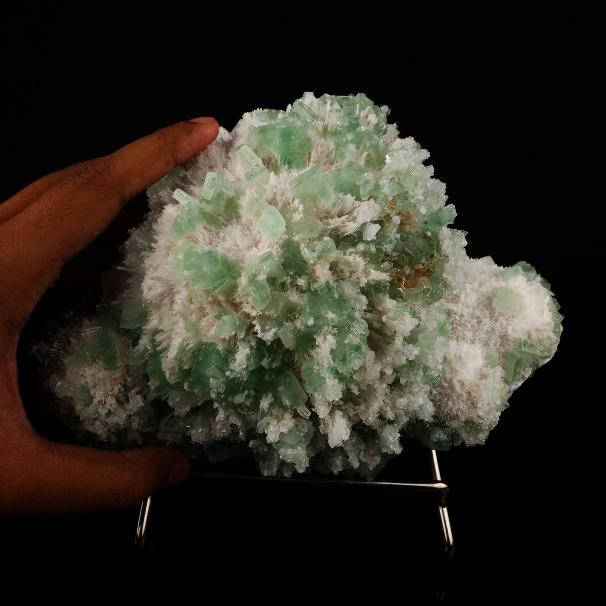 Apophyllite Green with Mordenite Natural Mineral Specimen # B 5601 Apophyllite Superb Minerals 