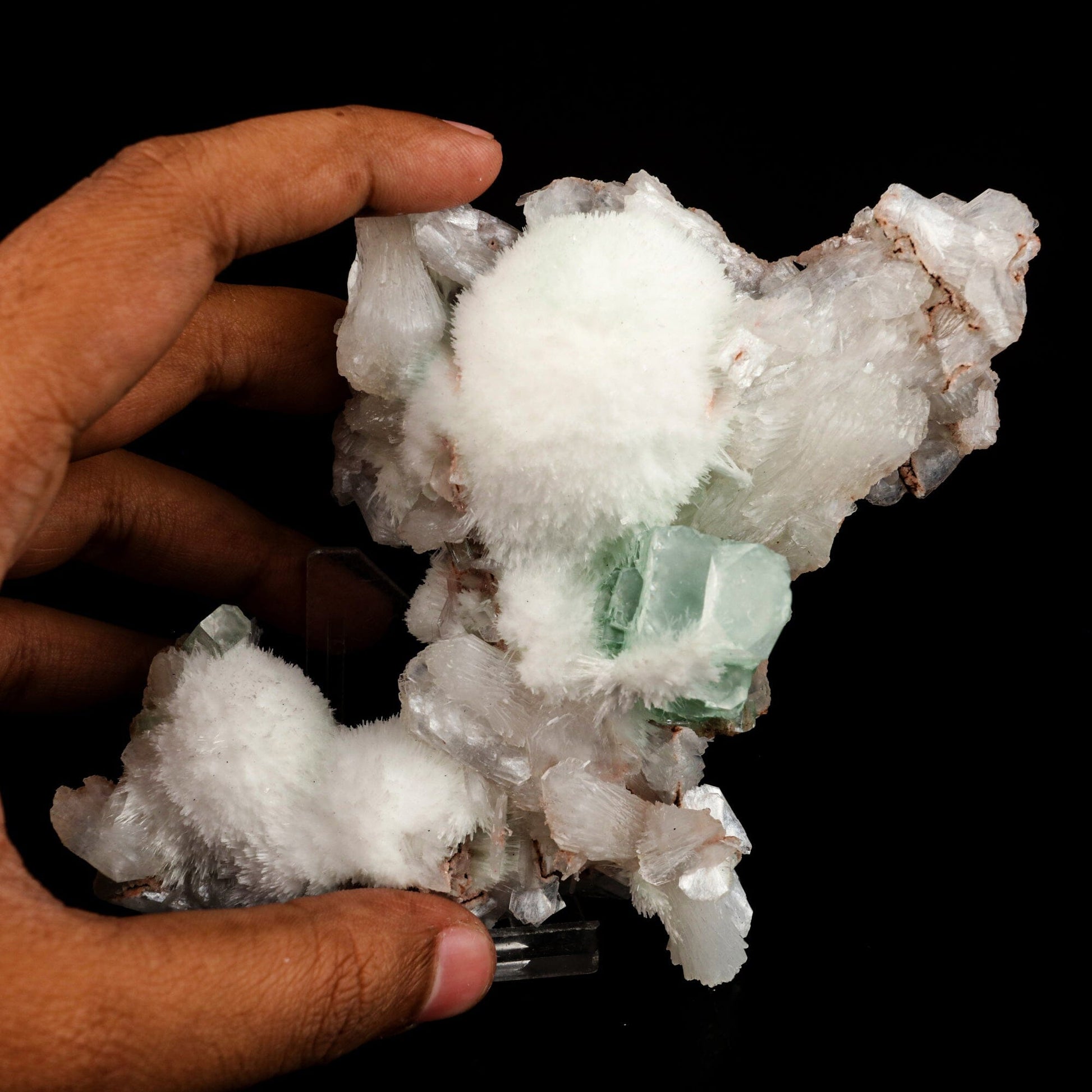Apophyllite Green with Mordenite Natural Mineral Specimen # B 6537 Apophyllite Superb Minerals 